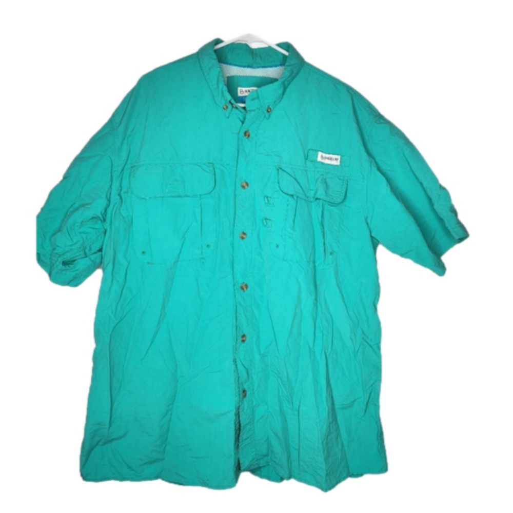 Magellan Outdoor Green XL short sleeve 2 pocket Fish Gear Shirt